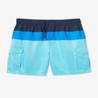 8" Printed Cargo Swim Trunks image number null