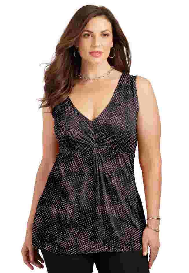Curvy Collection Twist Front Tank image number 0