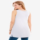 Perfect Sleeveless Shirred U-Neck Tunic image number 1