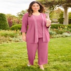 Beaded 3-Piece Cardigan Pant Suit image number null