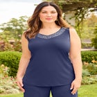 Beaded 3-Piece Cardigan Pant Set image number null