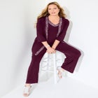 Beaded 3-Piece Cardigan Pant Set image number null