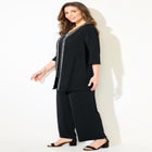 Beaded 3-Piece Cardigan Pant Set image number null
