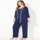 Beaded 3-Piece Cardigan Pant Set image number null