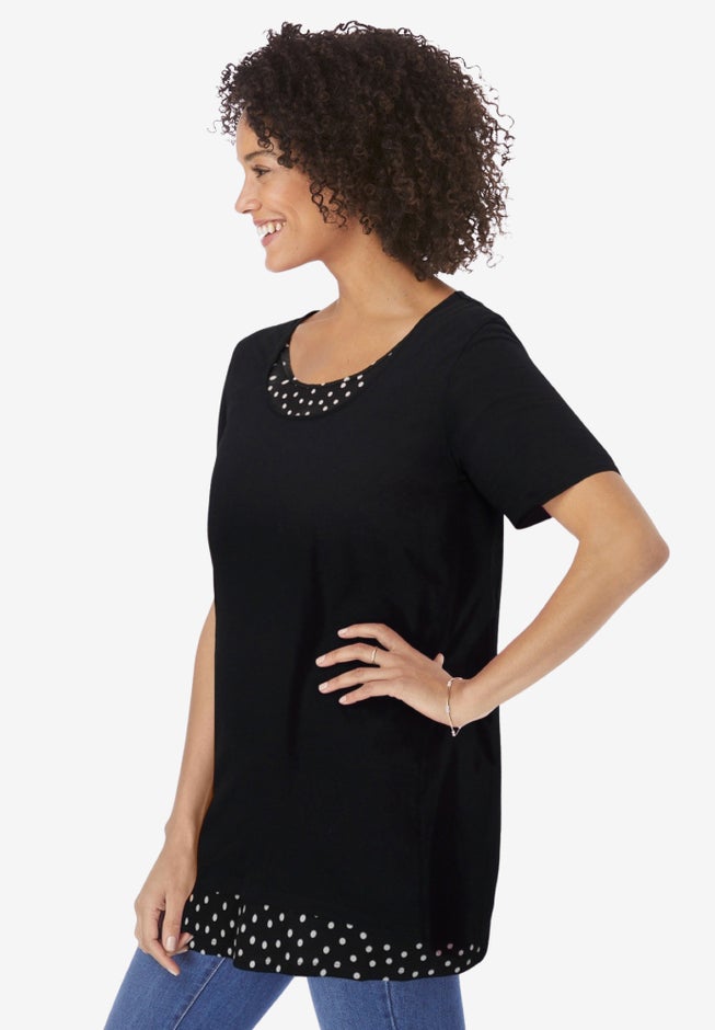 Layered-Look Print Tunic image number 2