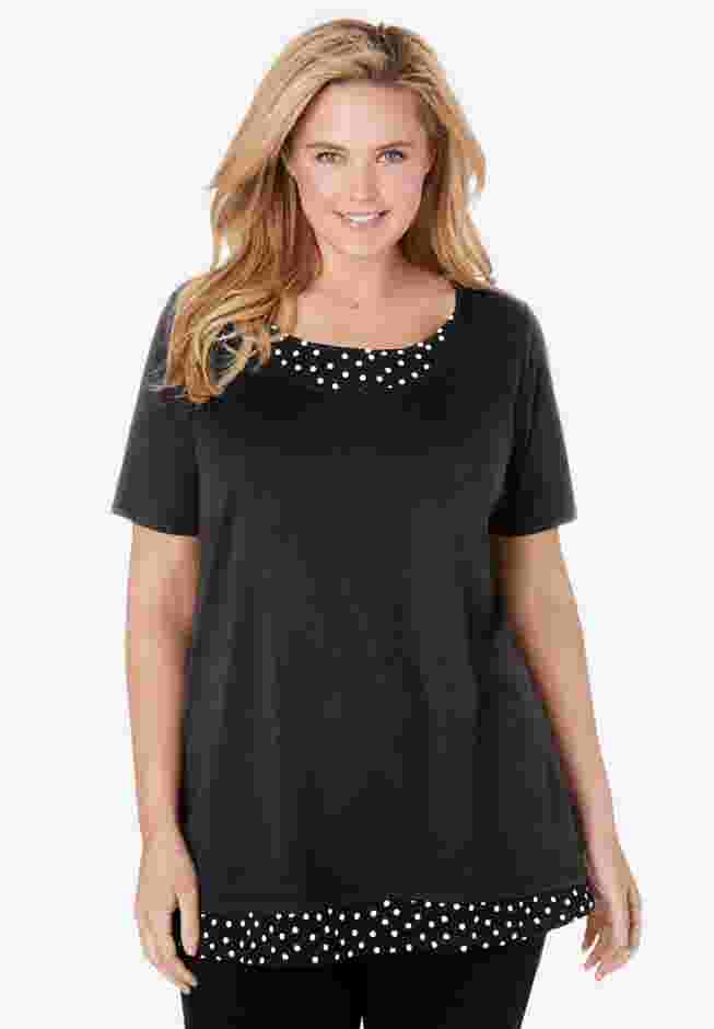 Layered-Look Print Tunic image number 0