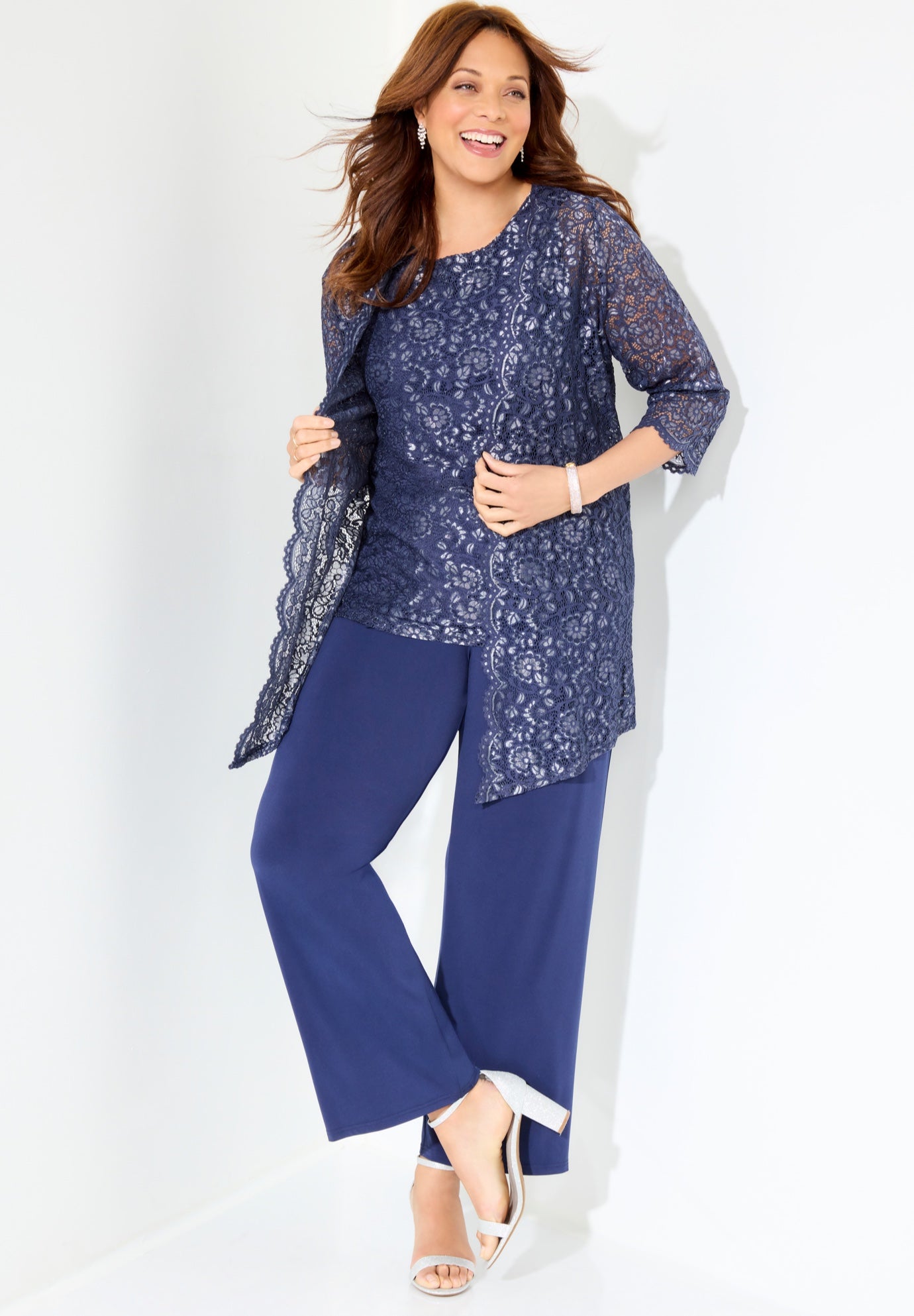 Luna Lace 3-Piece Pant Set image number 3