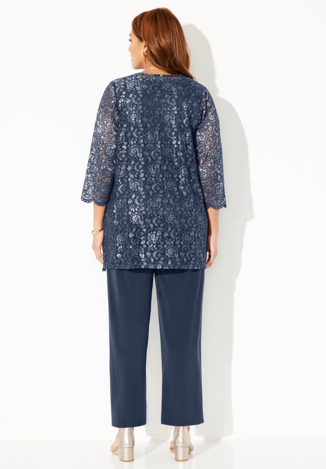 Luna Lace 3-Piece Pant Set image number 1