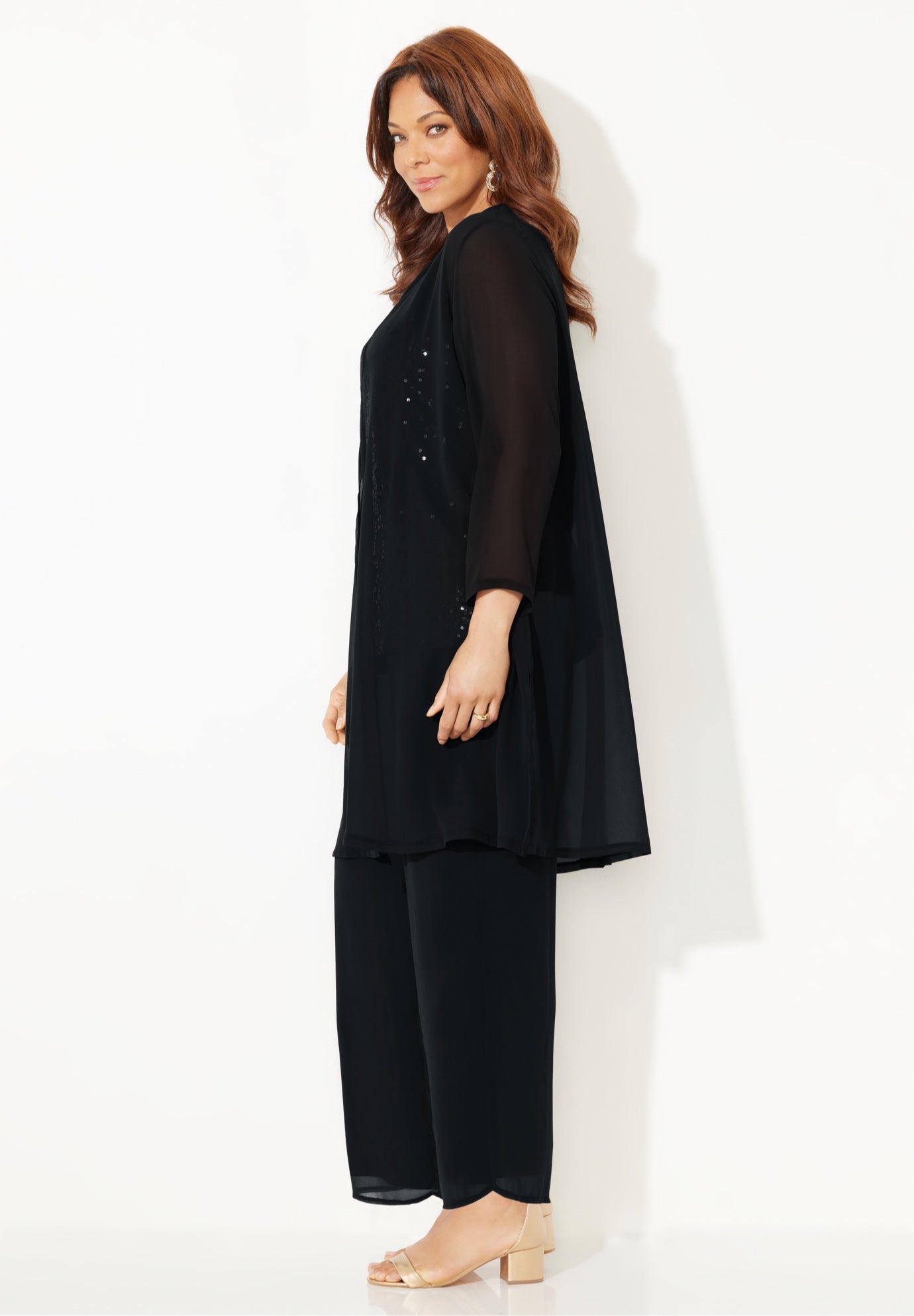 3-Piece Sequin Tank Pant Set image number 2