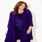 3-Piece Sequin Tank Pant Suit image number null