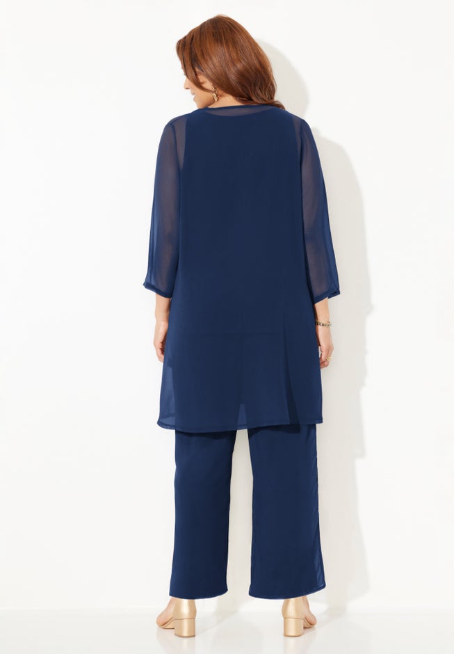 3-Piece Sequin Tank Pant Set image number 1