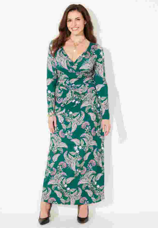 Curvy Collection Draped Midi Dress image number 0