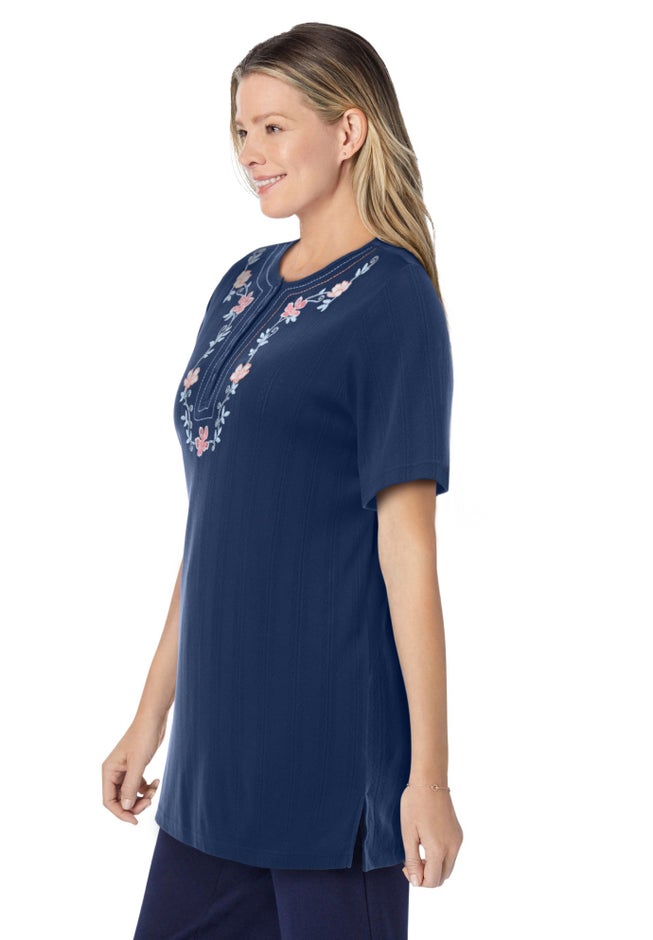 7-Day Embroidered Pointelle Tunic image number 2