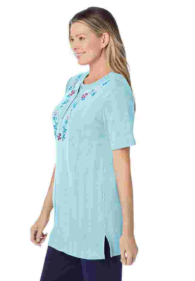 7-Day Embroidered Pointelle Tunic image number 2
