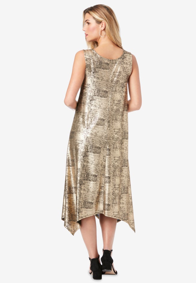 Metallic 2-Piece Jacket Dress image number null