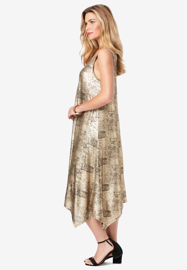 Metallic 2-Piece Jacket Dress image number null