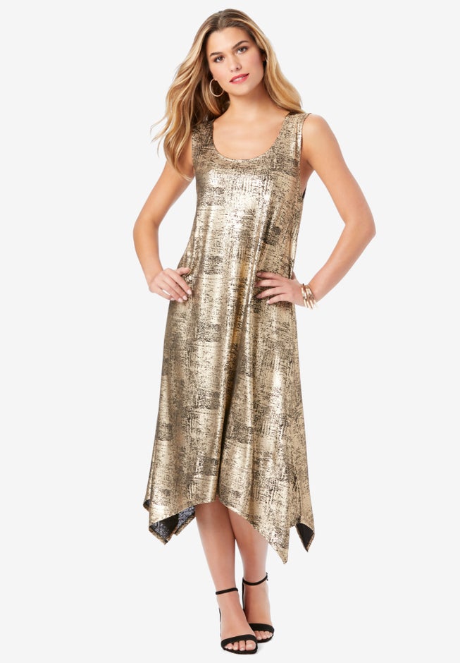 Metallic 2-Piece Jacket Dress image number null
