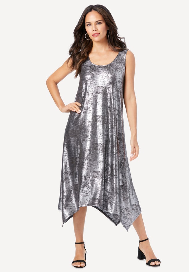 Metallic 2-Piece Jacket Dress image number null