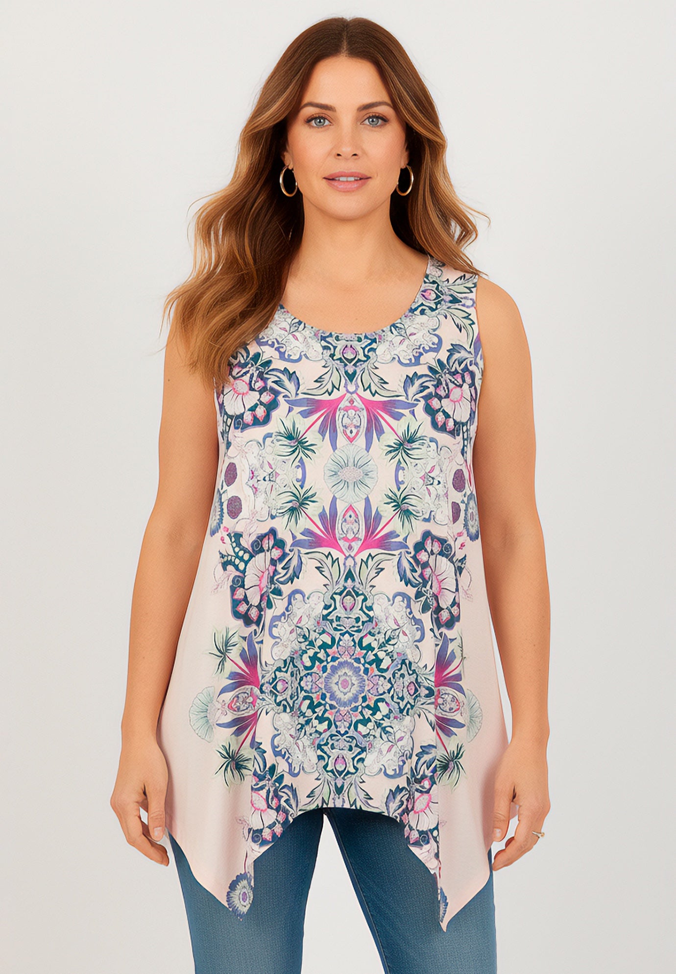 Handkerchief Hem Tunic Tank image number 1