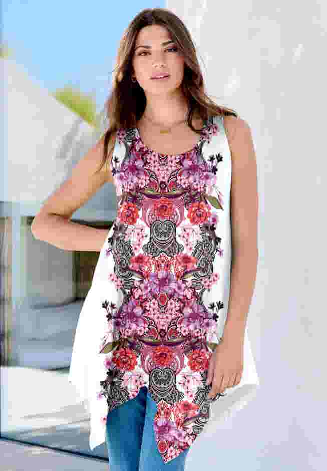 Handkerchief Hem Tunic Tank image number 0