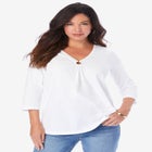 Ultimate Keyhole V Neck Tee image number null
