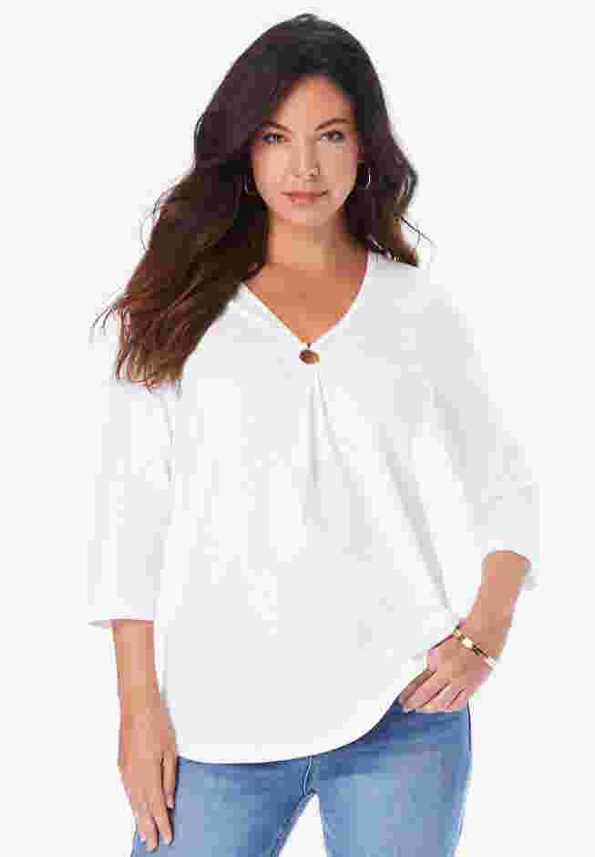 Ultimate Keyhole V Neck Tee image number 0