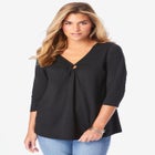 Ultimate Keyhole V Neck Tee image number null