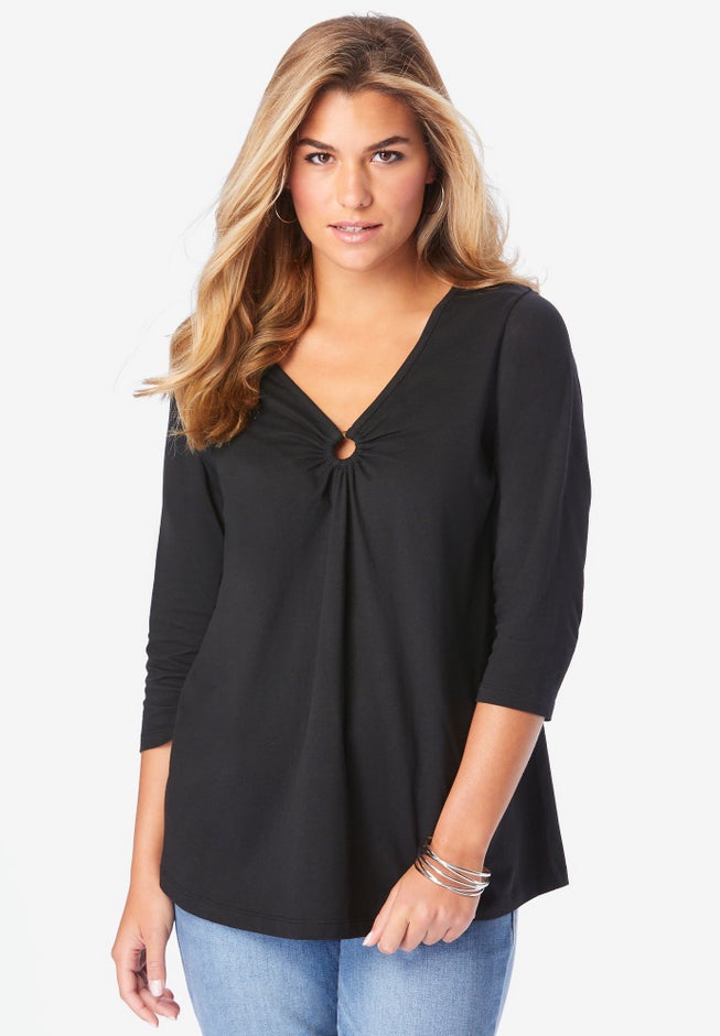 Ultimate Keyhole V Neck Tee image number 0