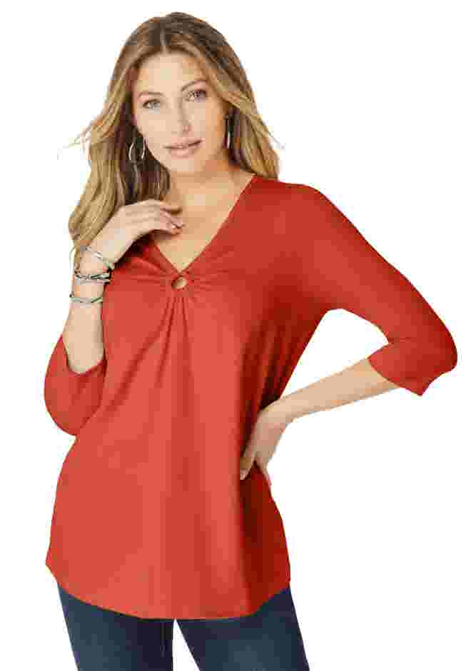 Ultimate Keyhole V Neck Tee image number 0