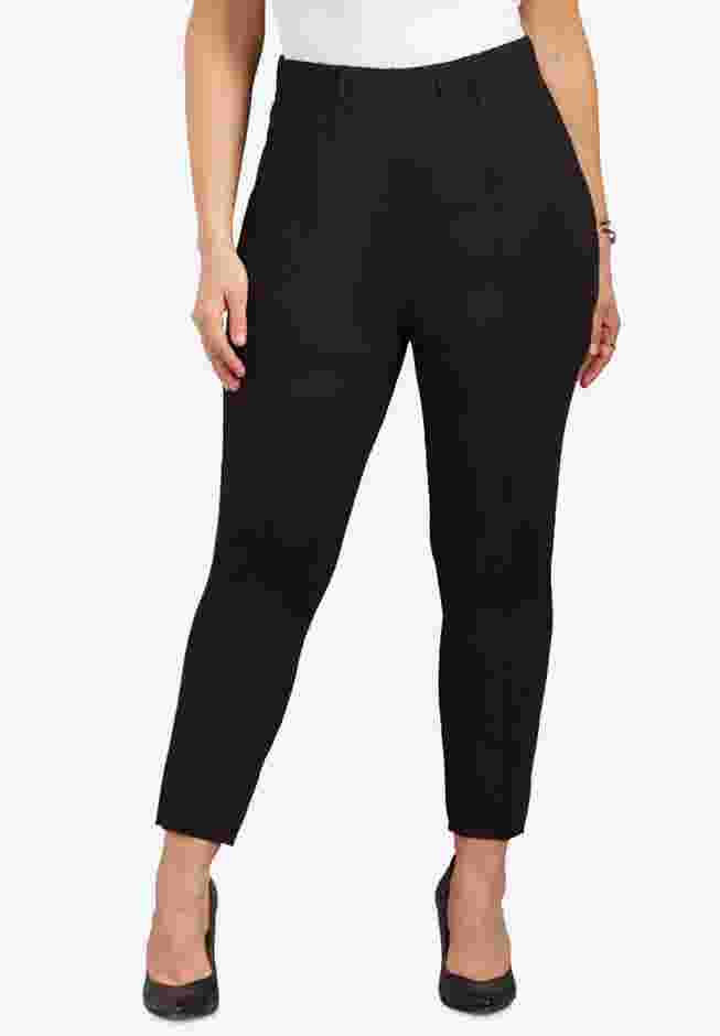 Curvy Ponte Knit Ankle Pant image number 0