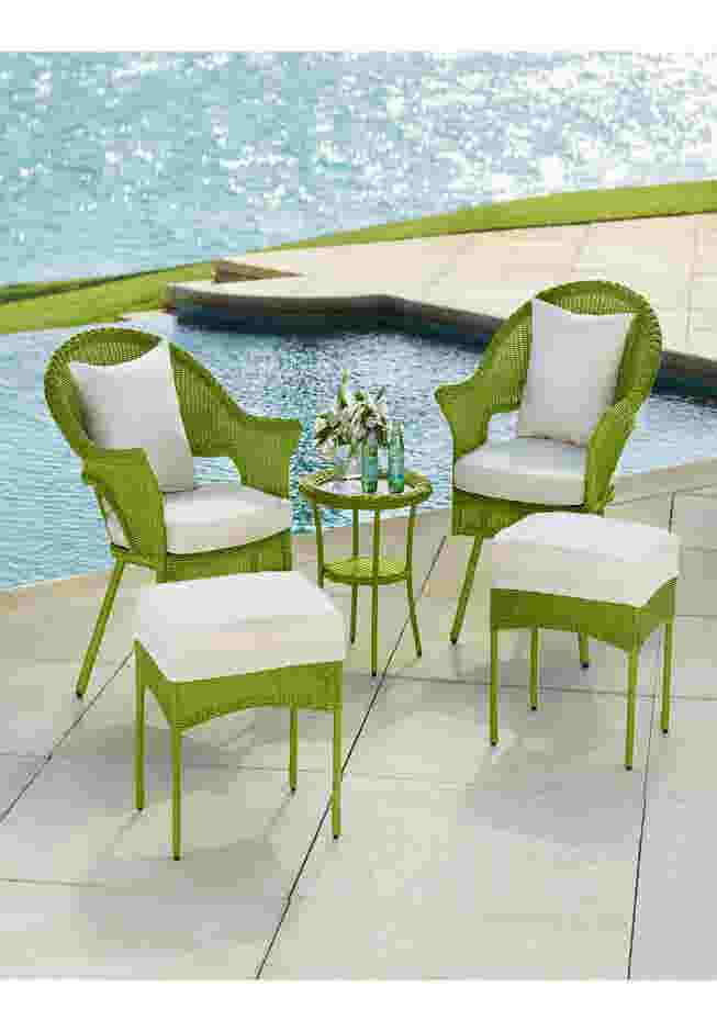 Roma Hand-Woven Resin Wicker Stacking Chair image number 1