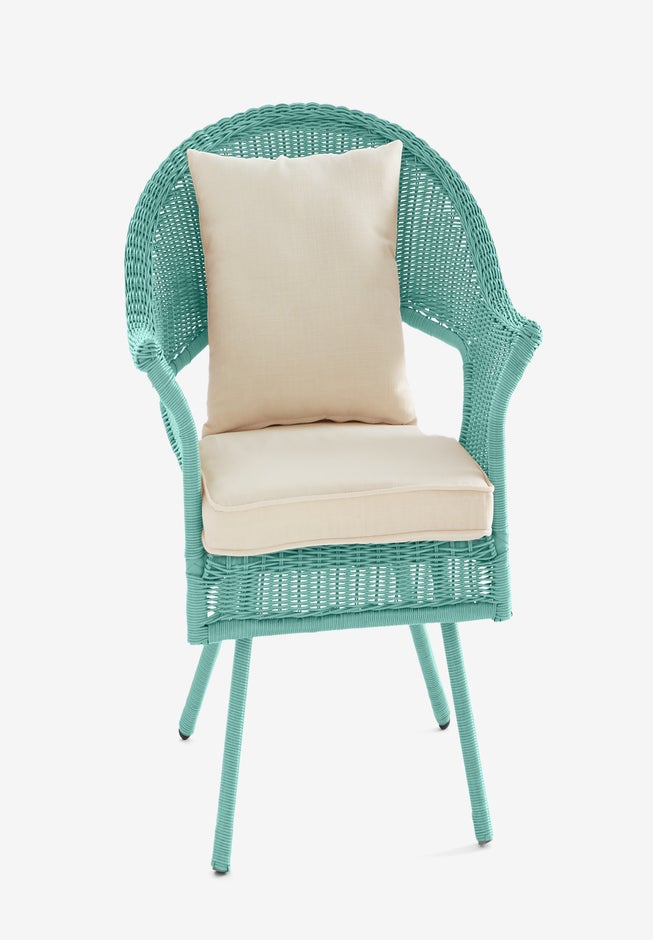 Roma Hand-Woven Resin Wicker Stacking Chair image number 0