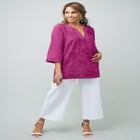 Wide Leg Linen Crop Pant image number null