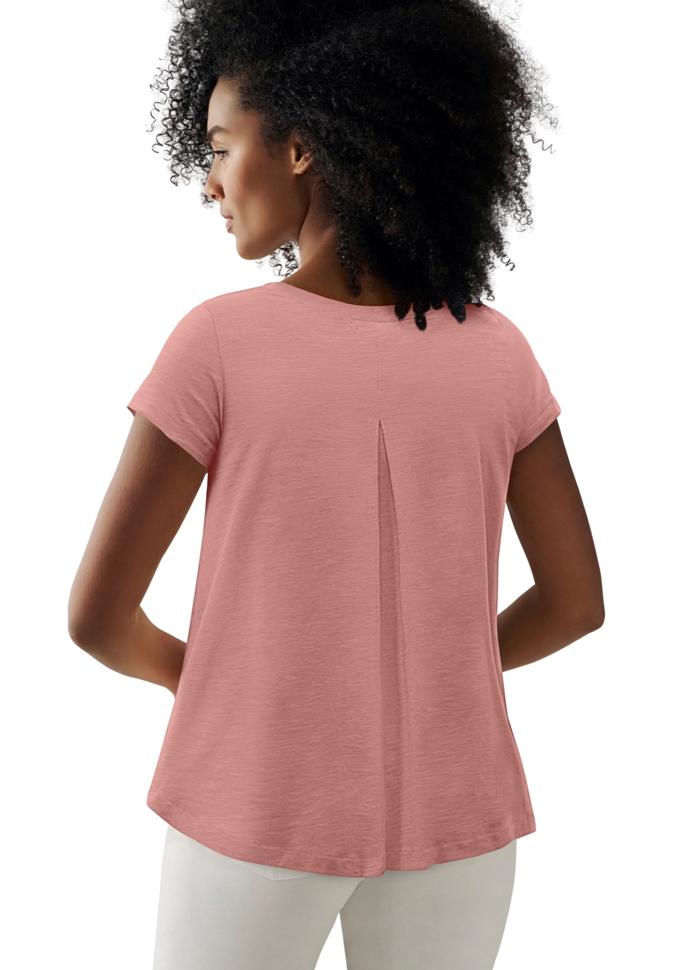 Cotton Jersey Slub Cap Sleeve Trapeze Tee image number 1