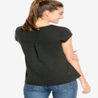 Cotton Jersey Slub Cap Sleeve Trapeze Tee image number 1