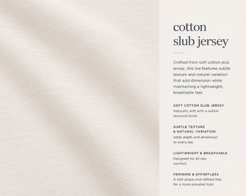 Cotton Jersey Slub Cap Sleeve Trapeze Tee image number 4