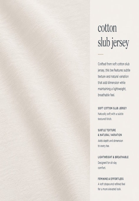 Cotton Jersey Slub Cap Sleeve Trapeze Tee image number 4