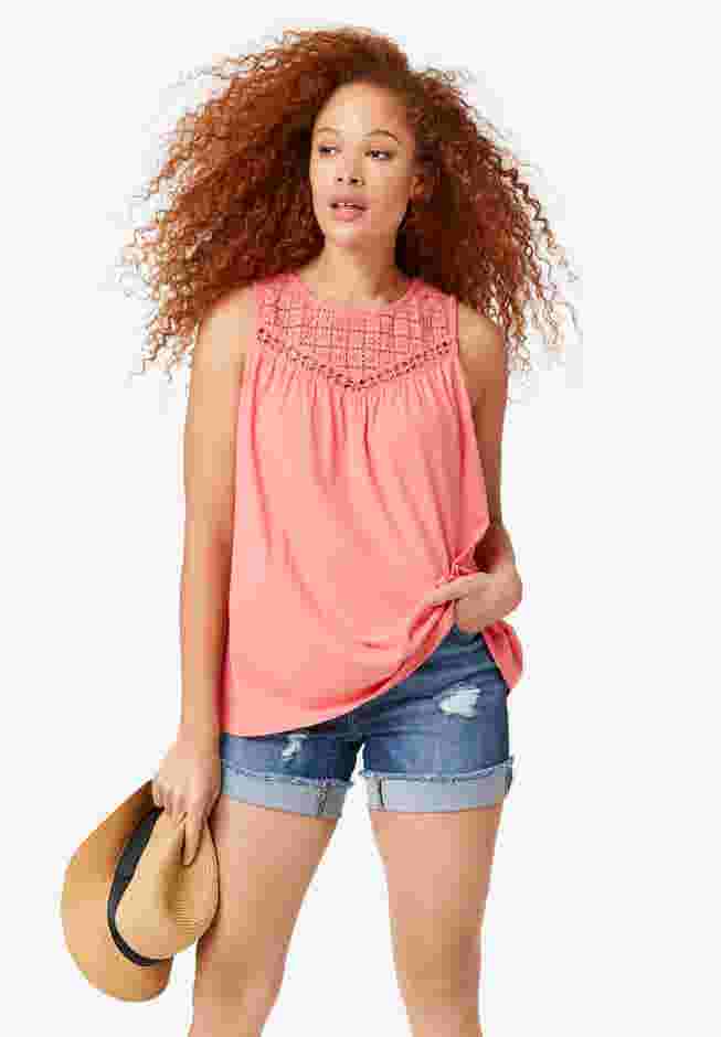 Crochet Lace Tank image number 0