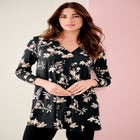 Banded V-neck Blouse image number null