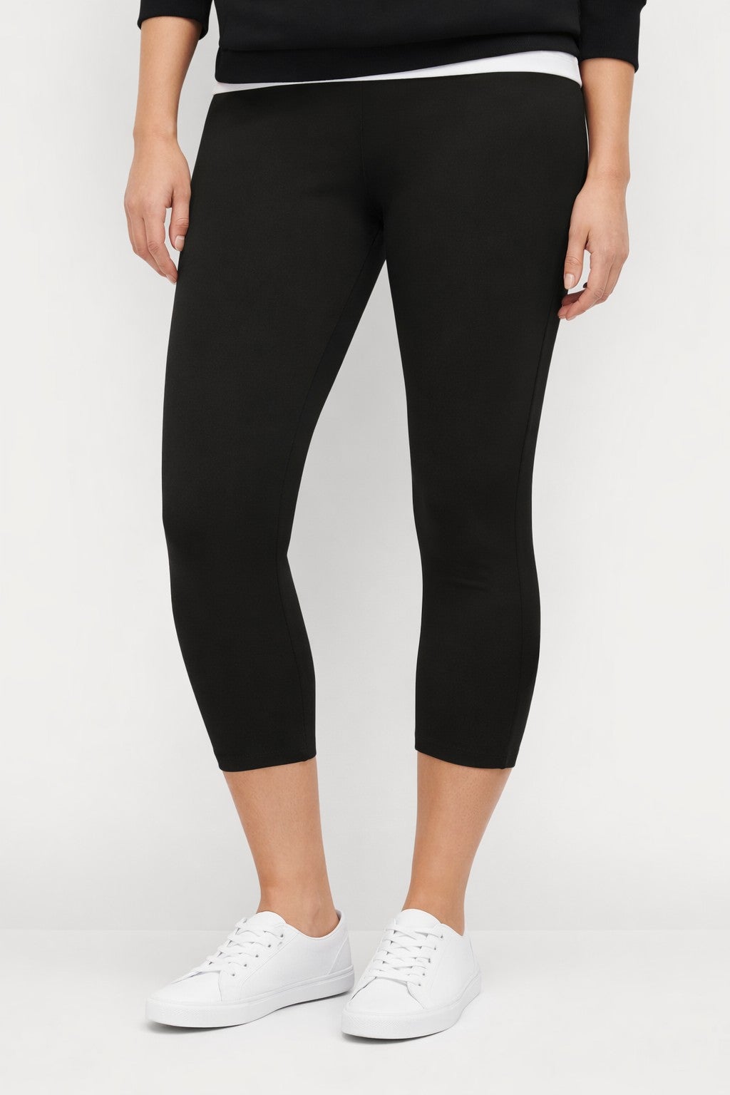 Cotton Spandex Capri Length Leggings image number 0