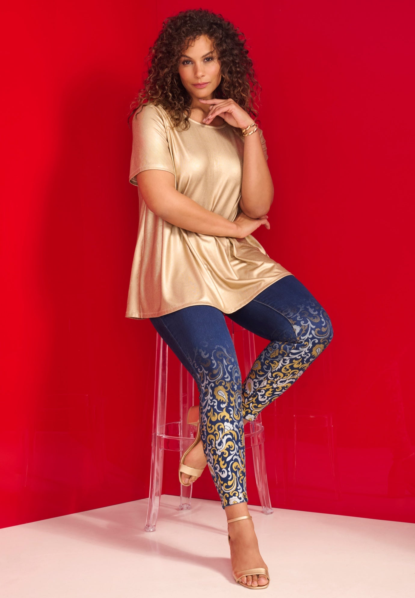 Metallic Swing Tee image number 1