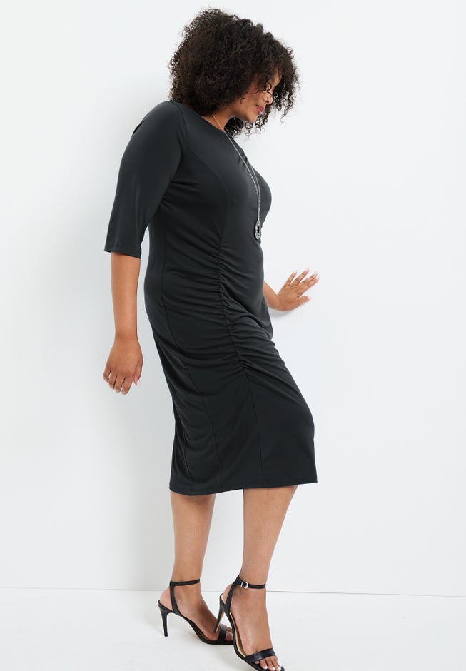 Ruched Detail Midi Dress image number 2