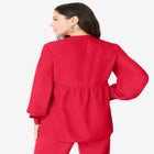 Sequined Lace-Paneled Top image number null