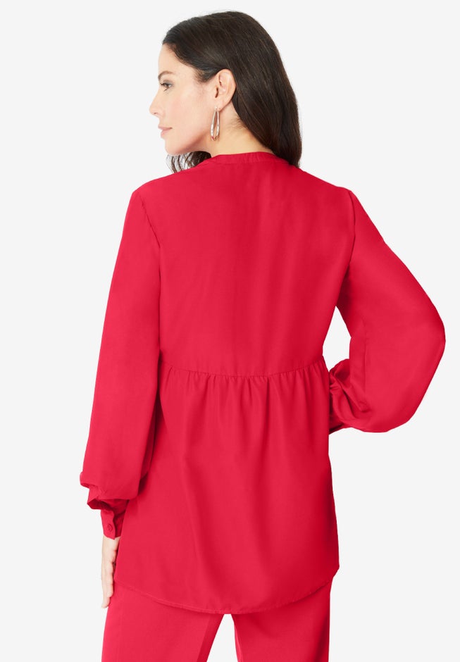 Sequined Lace-Paneled Top image number 1