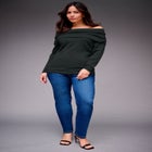 Off Shoulder Long Sleeve Sweater image number null