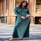 Off Shoulder Long Sleeve Sweater image number null