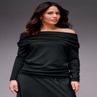 Off Shoulder Long Sleeve Sweater image number null