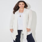 Mixed Rib Drape Cardigan image number null