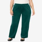 Wide-Leg Velour Pant image number null