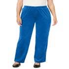 Wide-Leg Velour Pant image number null